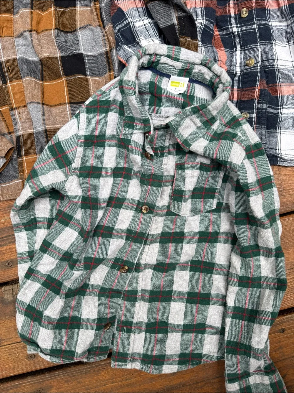 Carhartt Kids' Brown, Black & Gray Plaid Button-Down Shirt